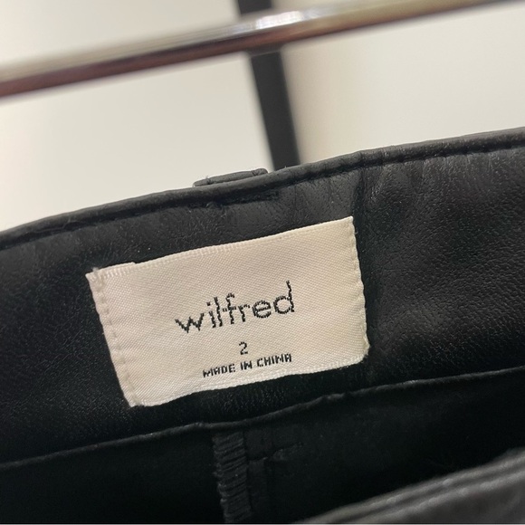 [2] Aritzia Wilfred Faux Leather Cargo Pocket Jogger Cinched Ankle - Picture 12 of 14